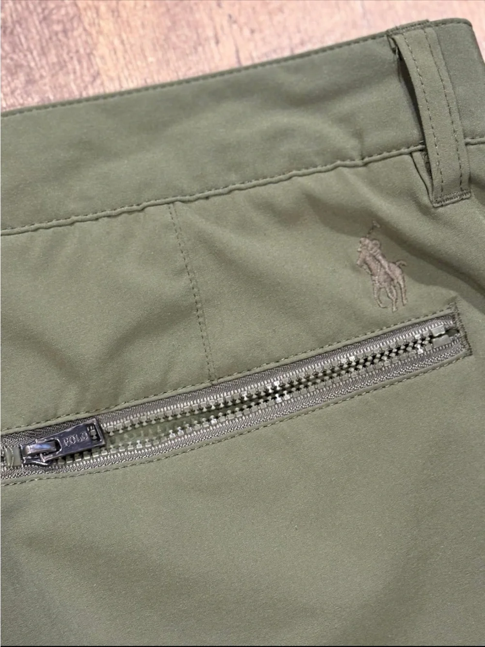 Men's Polo Ralph Lauren Army Green Stretch hybrid Shorts Sz 38